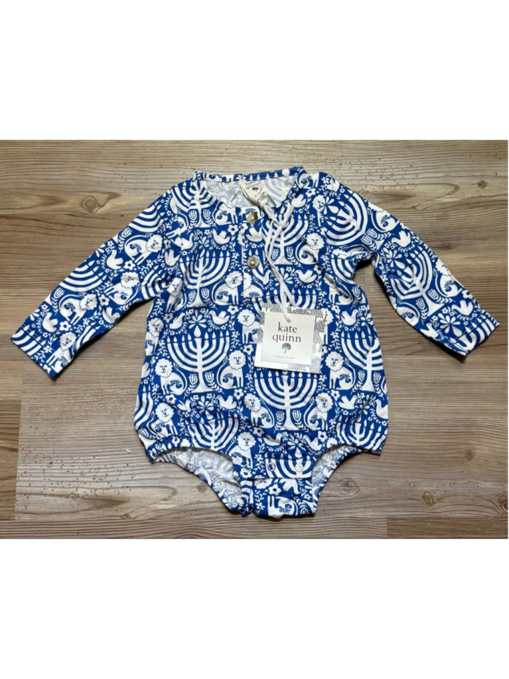 Kate Quinn Romper Menorah folk-art print size 6-12